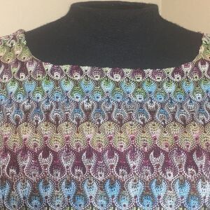 Devan Long Sleeve knit multi-color Medium